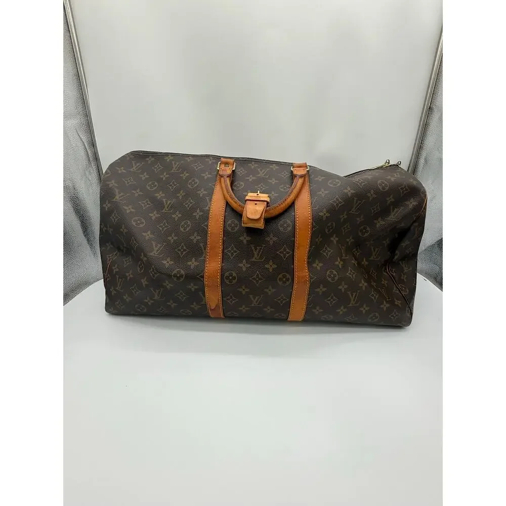 Louis Vuitton Monogram Keepall 55 Travel Duffle Bag Luggage SP0935 France⁠